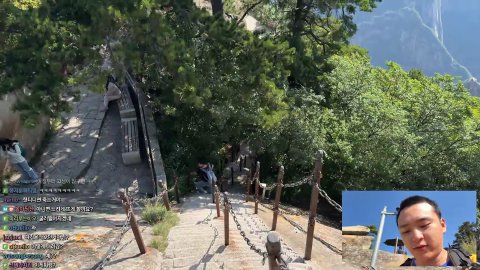 중국 화산 장공잔도 "둬사병단 서안편"